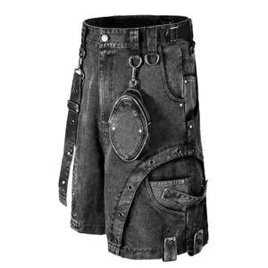 กางเกงยีนส์ขาสั้นดีไซน์พิเศษ คุณภาพสูง เนื้อผ้าหนา ยอดนิยม กระเป๋าแบบสั่งทำ  สไตล์สตรีทแวร์  งานฟอกสี - Product Image 4