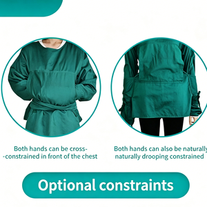 Chaleco de Seguridad para Pacientes Psicóticos, Traje de Sujeción Protector Antiarañazos para Pacientes Agitados, Camisón de Sujeción BDSM - Product Image 4