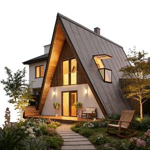 Casas Prefabricadas Modulares Modernas de Lujo de 2 Pisos, Estructura de Acero Ligero, Estructura de Villa, Puertas y Ventanas de Aluminio - Product Image 1