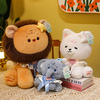 Peluche anti-stress brodée animaux marins, super douce, finition brillante, rembourrée en coton PP, cadeau idéal pour les petites princesses - Meilleure vente