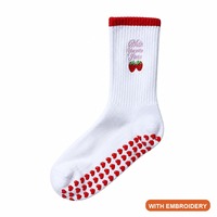 Chaussettes de sport personnalisées avec logo OEM pour jeunes, femmes et hommes, en tissu éponge antidérapant, respirant, à compression, pour Pilates, yoga, basketball, football