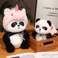 Venta al por mayor Kwaii Transformado Suave Panda Unicornio Juguetes de Peluche Animal de Peluche Regalos