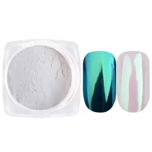 Nail art guscio di pigmento in polvere aurora in polvere specchio cromato pigmento in polvere per unghie