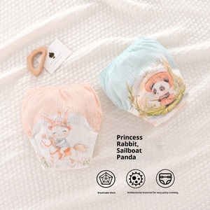 <span class=keywords><strong>Pañales</strong></span> de entrenamiento para bebés, de microfibra lavable, de algodón estampado, para verano, con prevención de fugas 3D, superficie seca, personalizables, 0-3 meses - Product Image 6