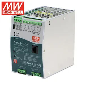 Mean Well DRS-240-24 240w 24v Din Rail UPS Power Supply For Emergency Lighting System