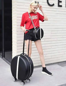 Set bagaglio da donna da 18 pollici in ABS + PC da viaggio con Trolley a mano da 9 \ "borsa per <span class=keywords><strong>valigia</strong></span> cosmetica per ragazze - Product Image 6