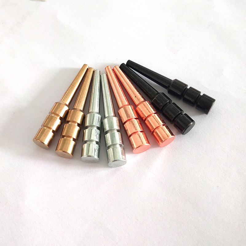 JXCP008 Профессиональные Металлические колышки с отверстиями 1/8 дюйма, черные, серебряные, золотые, медные