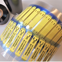 Tag penanda kabel plastik kuning/putih, kabel Printer lengan Label kawat, ikat Label identifikasi panas
