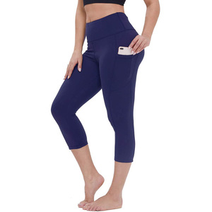 <span class=keywords><strong>Leggings</strong></span> da <span class=keywords><strong>donna</strong></span> foderati in pile a vita alta termicamente caldi pantaloni da Yoga con tasche - Product Image 3