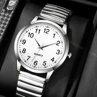 Montres à bracelet élastique grande taille pour hommes et femmes, tendance, cadeaux événementiels, montres à quartz pour couple, vente chaude