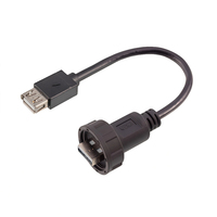 Connecteur circulaire étanche USB2.0 industriel IP67, prise d'extension mâle-femelle pour aviation, câble de soudure PCB, prise de carte