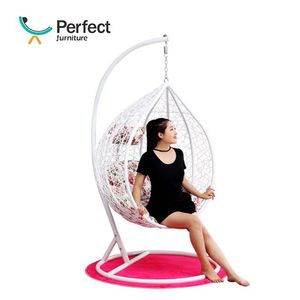 Columpios de Madera y Hierro Forjado, Silla Columpio Redonda Tipo <span class=keywords><strong>Hamaca</strong></span>, Columpio Indio para Interiores y Jardín - Product Image 1