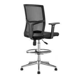 Sedia <span class=keywords><strong>da</strong></span> Ufficio Ergonomica Moderna Alta con Schienale Medio in Rete e Poggiapiedi per <span class=keywords><strong>Scrivania</strong></span> Regolabile in Altezza - Product Image 4