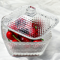 Pot en verre de style nordique, prix d'usine, nouvelle collection, vente en gros, pour la décoration intérieure, le rangement de cuisine, pot à bonbons en verre