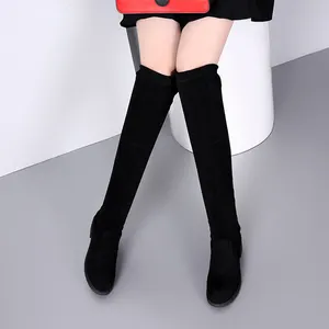 Fall Winter Thigh High Boots Flat Mid Long Tube High Over The Knee Platform Thick Soled Women's Boots Women Shoes 2022