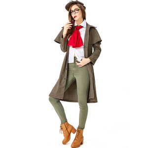 Costumes de <span class=keywords><strong>couple</strong></span> pour Halloween pour adultes, costumes de personnages de films, jeux de rôle, tenues de détective victorien pour femmes - Product Image 3