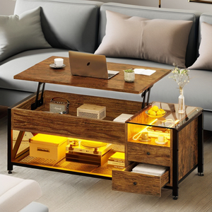 Juego de <span class=keywords><strong>mesa</strong></span> de Bar de café elevador minimalista moderno <span class=keywords><strong>Mesa</strong></span> de centro de madera <span class=keywords><strong>Mesa</strong></span> de salón Basse para sala de estar muebles para el hogar - Product Image 1