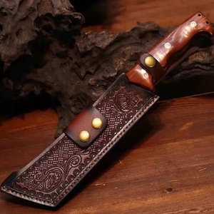 مقبض خشبي من الفولاذ D2 عالي الجودة سكين كومبينغ خارجي شفرة ثابتة للدفاع عن النفس من أجل البقاء - Product Image 2