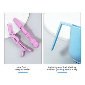 Juego de 7 Herramientas Reutilizables de Paja de Trigo para Teñir el Cabello con Tazón Mezclador, Tinte para Separar el Cabello y Cepillos con Pinza, Duradero para Uso en Salón - Product Image 2