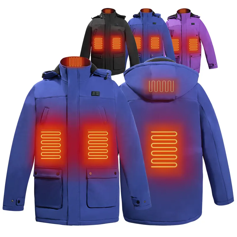 Men Women Winter Smart USB battery Sweatshirt Coat Self-heating hoodie blanket Element Pads Electric Thermal Camo Heated Jacket