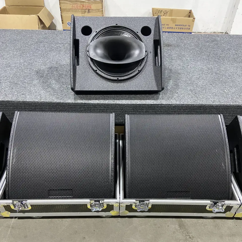 Professional audio sound system stage monitor rcf speakers high performance 15 inch coaxial 2 way stage monitors