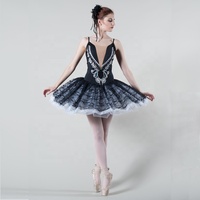 Femmes Noir Ballet Classique TUTU Costumes de danse Robe Filles Formation Tutu Jupes pour la performance