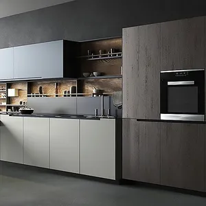 מטבח ארון ארה"ב עם מזווה ואי עם כיור מבריק מטבח ארון - Product Image 1