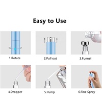 Atomiseur de parfum portable de haute qualité 5ml 8ml 10ml 15ml 20ml, rechargeable, noir, or, rose, argent, blanc