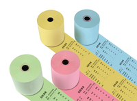 Harga yang baik warna 80mm 57mm 48g 55g 65g 70g 57x40mm mesin kas kertas kertas Printer termal langsung gulungan kertas