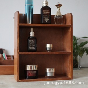 Wooden <b>Desktop</b> Organizer 3 Tier Cosmetic Storage Rack For Makeup Perfume Display <b>Shelf</b> - Product Image 1