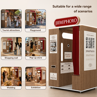 Machine à photos vintage de luxe, style bois, photomaton pour mariage, événement, fête, location, application commerciale