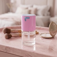 Flacon en verre cylindrique à épaule plate de 30 ml (1 oz) pour fond de teint, personnalisé, rose, dépoli, pour crème