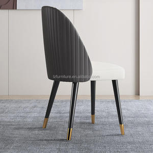 Silla de Comedor Moderna y Elegante con Estructura de Madera, Respaldo Curvo Confortable, Tapizada en Cuero Sintético Ecológico, Color Personalizable - Product Image 5