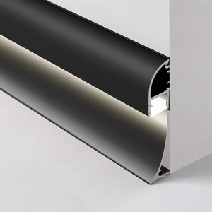 <span class=keywords><strong>Profil</strong></span>és <span class=keywords><strong>de</strong></span> plinthe en aluminium brossé décoratifs, installation facile, étanches, en alliage, pour revêtements <span class=keywords><strong>de</strong></span> sol modernes - Product Image 2
