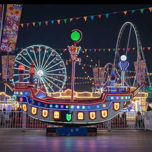 Barco Pirata Grande de Fibra de Vidrio de Alta Calidad y Económico para Exteriores, con 24 Asientos, para Niños y Adultos, Atracción de Parque de Diversiones, Barco Giratorio - Product Image 1