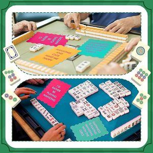 Para Diversión Transfronteriza: 4 Cartas <span class=keywords><strong>de</strong></span> Mahjong <span class=keywords><strong>de</strong></span> PVC con Borde Ondulado, Accesorios para Parejas, Agitador <span class=keywords><strong>de</strong></span> Cartas para Entretenimiento <span class=keywords><strong>de</strong></span> Todas las Edades - Product Image 4