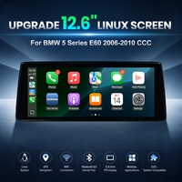 Autoradio Rhythm 12,6 pouces à installation rapide, CarPlay sans fil, Android Auto, Linux, Bluetooth pour BMW Série 5 E60 2006-2010, système CCC