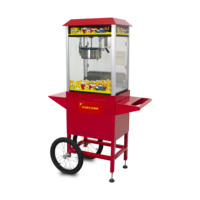 Precio de fábrica Máquina de carrito de palomitas de maíz automática eléctrica Máquina de palomitas de maíz de acero inoxidable con carrito