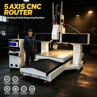 Máquina de Corte y Fresado de Espuma 3D con Motor de Router Único para EPS, Poliestireno Expandido, XPS, ATC, Centro Multifuncional de 5 Ejes
