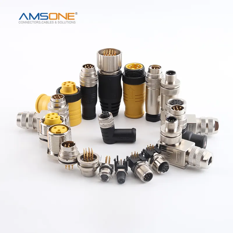 Amsone Custom Best Price Hangton He29 12 Pin Right Way Ip 68 Top Waterproof Cable Connectors For Cabl