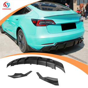 Tự động thể thao phụ kiện xe hơi phía sau Bumper Lip cho Tesla mô hình <span class=keywords><strong>3</strong></span> phía sau khuếch tán 2019-2023 - Product Image 4