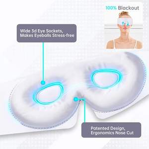 <span class=keywords><strong>Masque</strong></span> <span class=keywords><strong>de</strong></span> sommeil 3D sans pression avec sangle Velcro réglable, <span class=keywords><strong>tissu</strong></span> en bambou doux, OEM disponible - Product Image 3