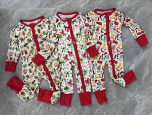 Romper Rajut Bambu Anak-Anak ODM Custom Yy 200-220gsm dengan Resleting Dua Arah, Cetak Transfer Panas, Motif Traktor Kasual untuk Musim Gugur - Product Image 4