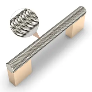 Aluminium Keuken Handvat Gekartelde Kledingkast Metalen Trekgrepen Meubelkasten Deur T Bar Handvat 4454