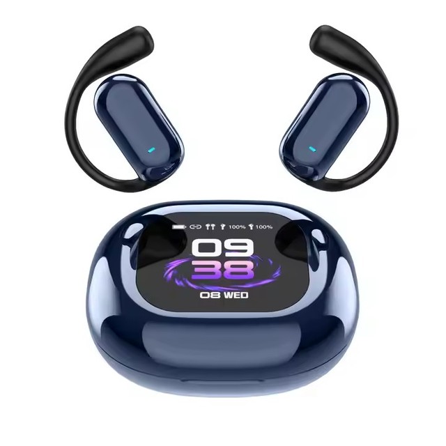 Wireless AI Smart Translation Headset With Touch Screen Smart Headphone Ear Bone Conduction Sport Open Earbuds Earphone