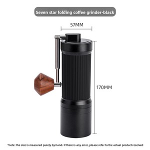 Molinillo de Café Manual Portátil de Acero Inoxidable con Diseño Moderno de Siete Estrellas, Herramienta Plegable para Café - Product Image 6