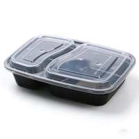 Boîte à repas en plastique à prix avantageux, contenants alimentaires à emporter, boîtes de préparation de repas, boîte à lunch en plastique à 2, 3 ou 4 compartiments