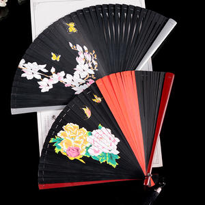 Éventail pliant unisexe en bambou sculpté ajouré, style chinois et japonais ancien, écologique, à faire soi-même - Product Image 3