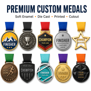Médailles personnalisées avec ruban pour le cou, médailles de course en métal pour les événements de marathon, les clubs et les défis en plein air - Product Image 1