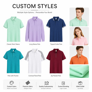 เสื้อโปโลพรีเมียม 200gsm ผ้าโพลีเอสเตอร์ 100% ระบายอากาศได้ดี เนื้อผ้านุ่ม สีพื้น ปักโลโก้ได้ตามต้องการ สำหรับผู้ชายและผู้หญิง เสื้อกอล์ฟ ชุดยูนิฟอร์มทำงาน - Product Image 4